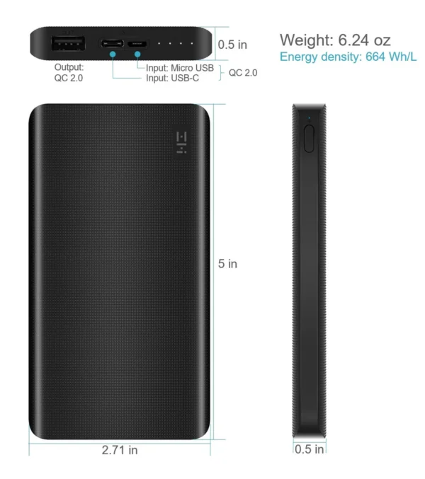 Xiaomi ZMI QB810 ORIGINAL Power Bank 10000 Mah PowerBank Fast Charging (Type-c Support) - Image 6